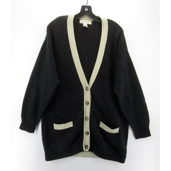 VINTAGE Jones New York Sweater Medium Lambswool Angora Hair Cardigan - Picture 1 of 9
